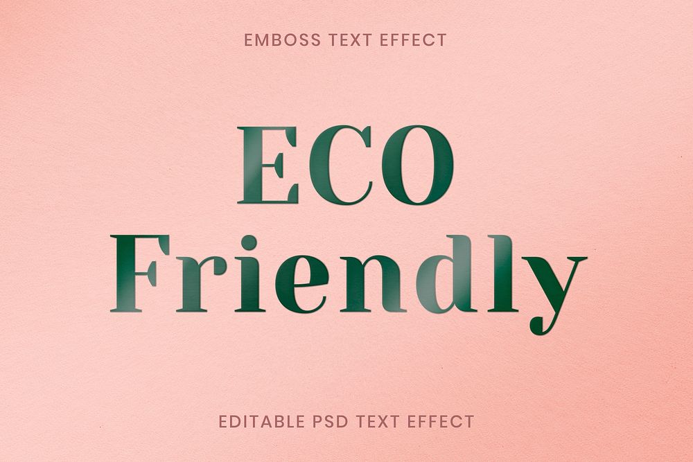 Emboss text effect psd editable template