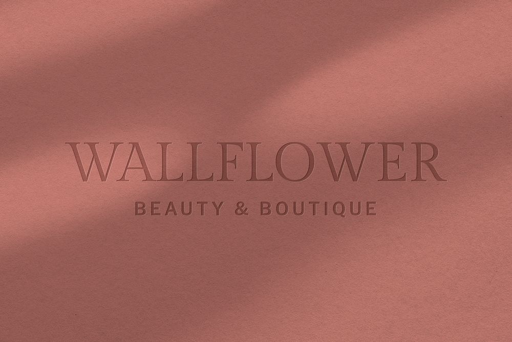 Letterpress business logo template psd for boutique brands