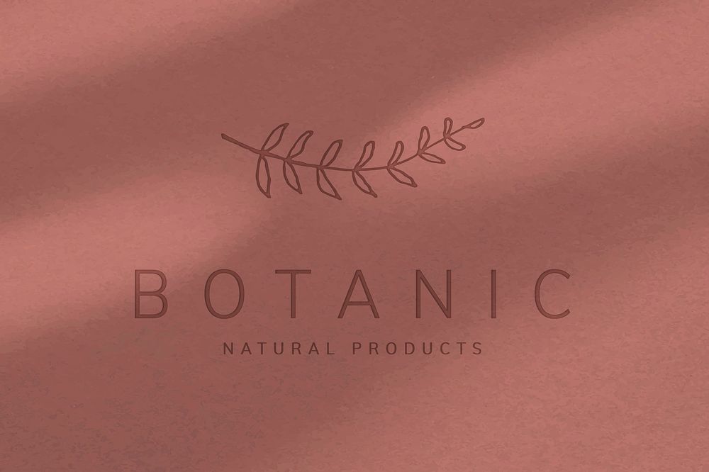 Letterpress business logo template vector for organic brands