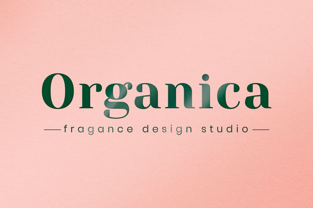 Emboss business logo template psd for organic brands