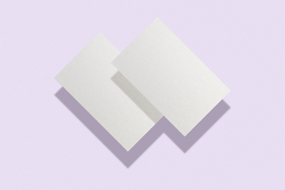 Minimal white business card with design space