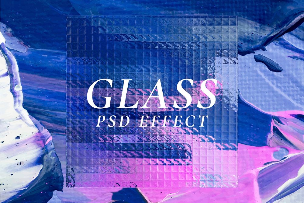 Glass photo effect psd textured layer