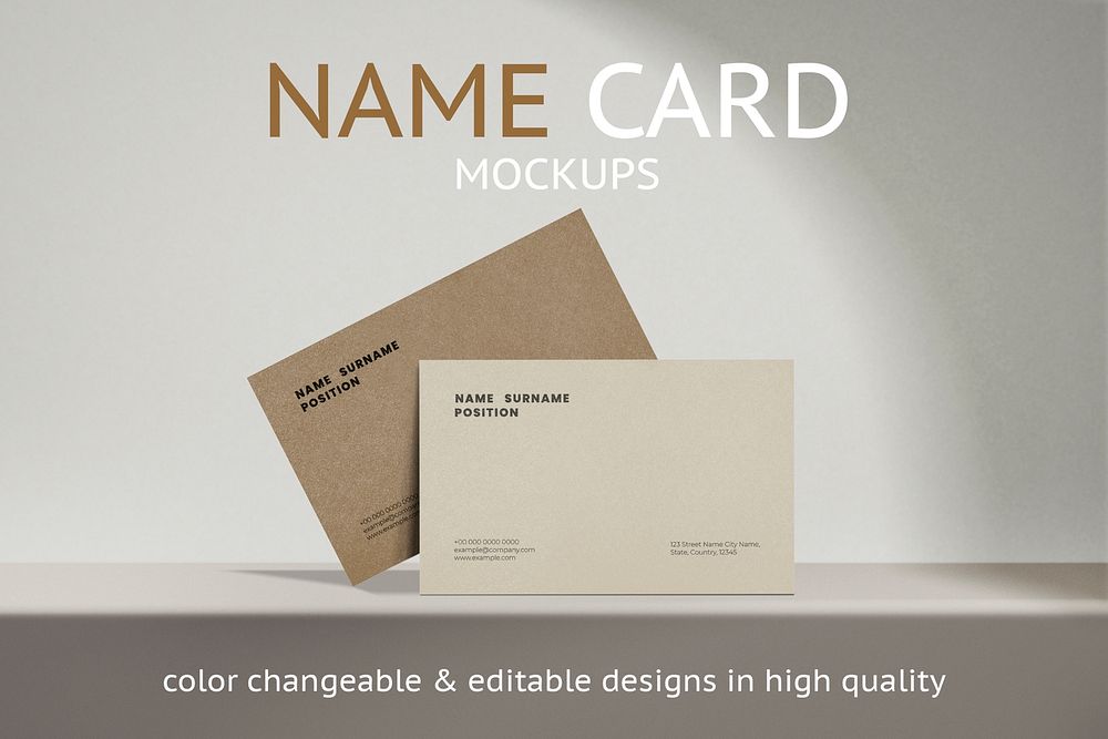Business card mockup psd sustainability eco industry  