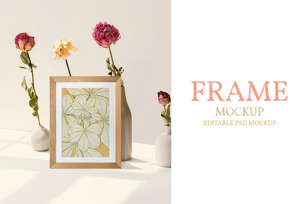 Frame mockup psd minimal interior design