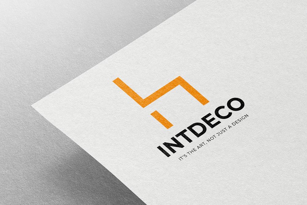 Interior logo mockup, corporate identity for business letterhead psd