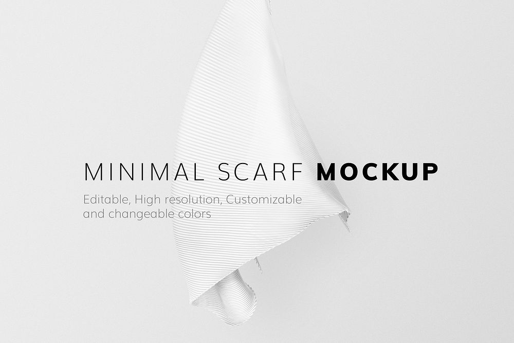 Minimal scarf mockup psd