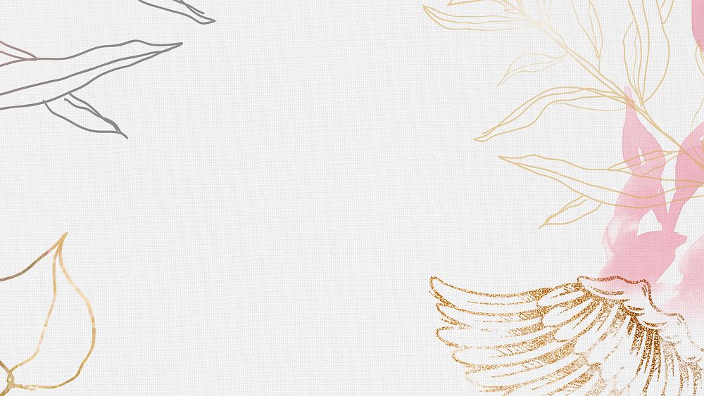 Simple line art HD wallpaper, angel wing on beige background