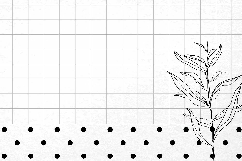 Plant background doodle border vector