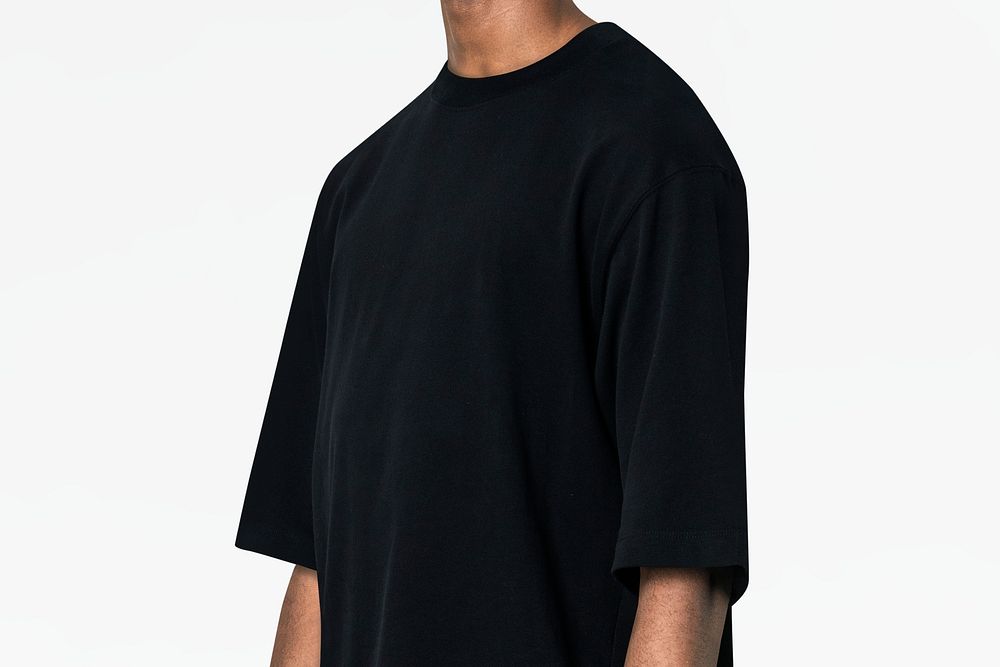 Oversized t-shirt, black realistic design