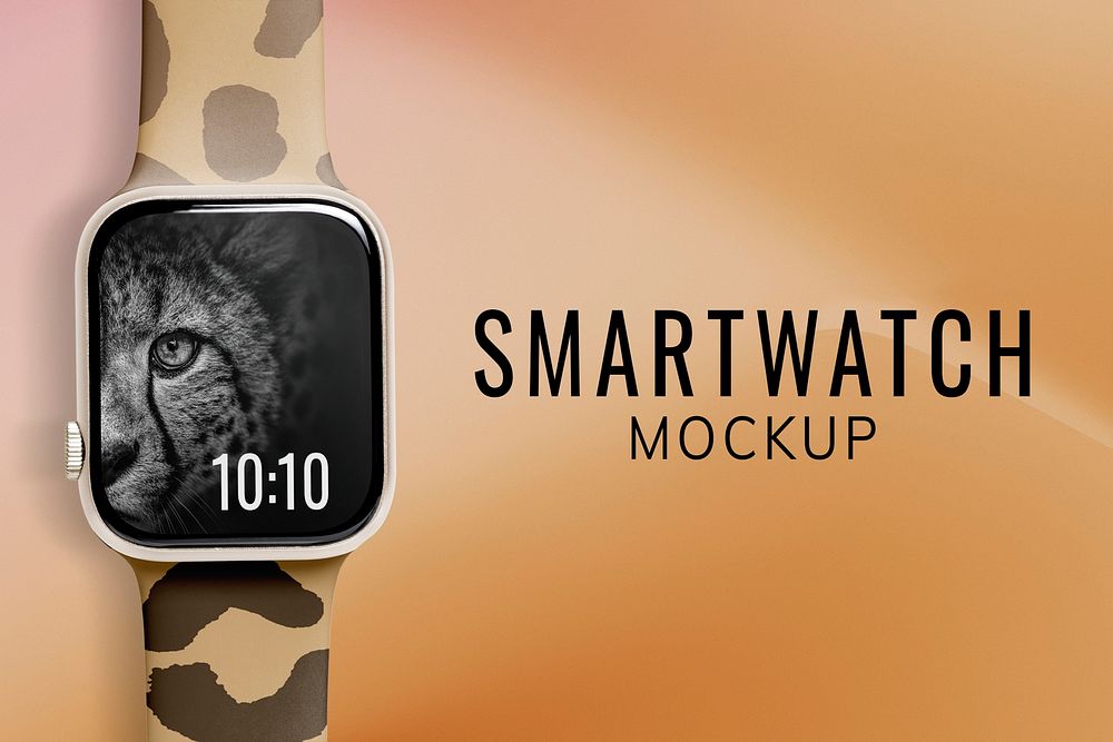 Smartwatch screen mockup psd, wearable digital device