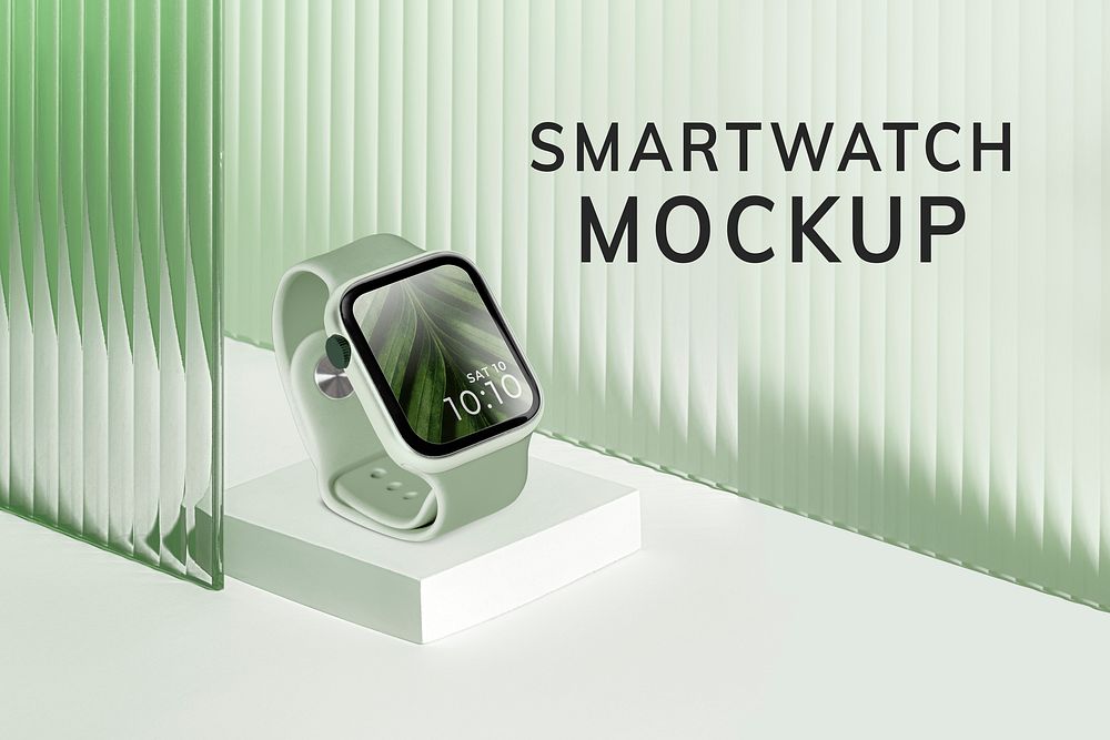 Smartwatch screen mockup psd, wearable digital device