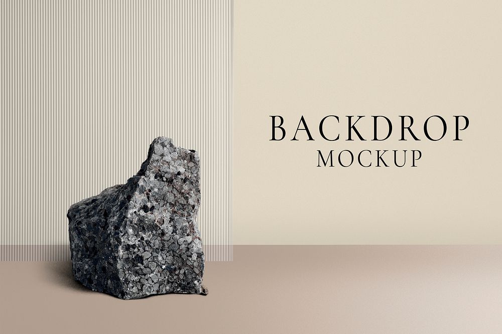 Product backdrop mockup, psd natural beauty stone