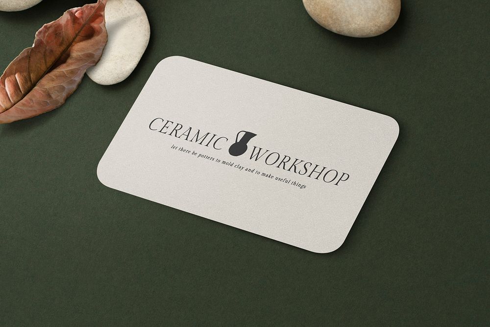 Business card mockup, realistic minimal design psd