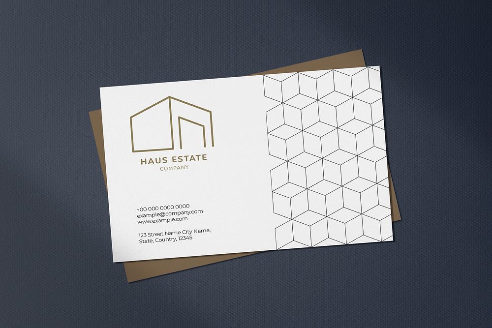 Business card mockup, minimal branding design psd