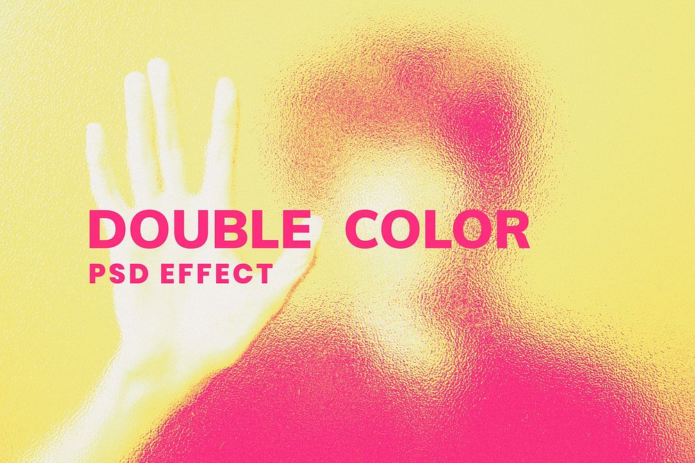 Double color abstract exposure PSD effect easy-to-use in anaglyph 3D tone remixed media