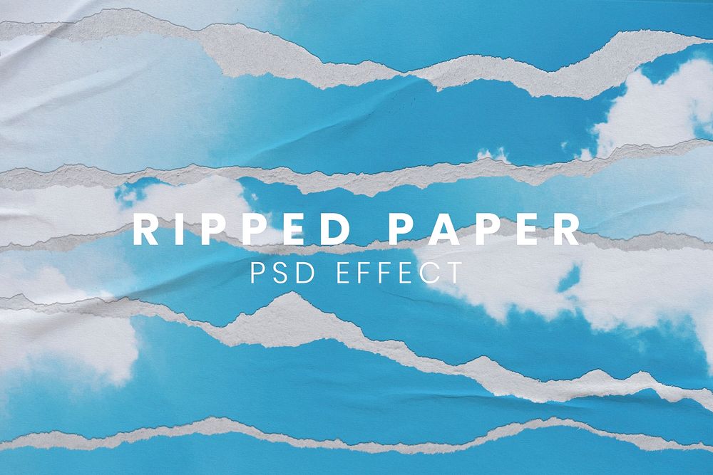 Ripped paper PSD effect easy-to-use photoshop texture add-on