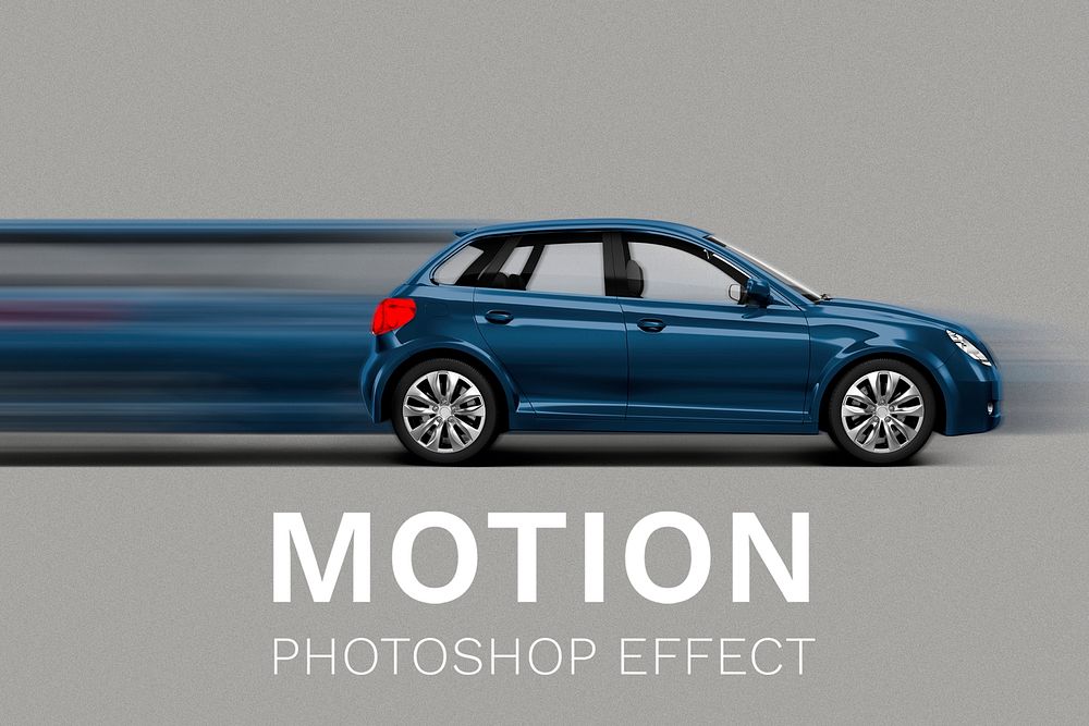 PSD effect, speed motion photoshop add-on
