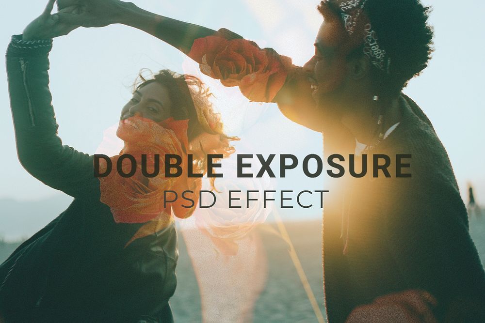 Double exposure PSD abstract effect photoshop add-on