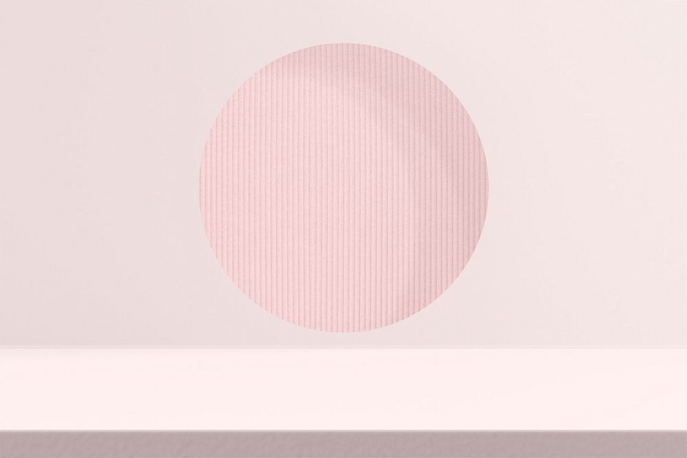 Pink product backdrop mockup psd with design space