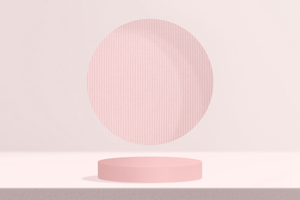 Pink product backdrop with design space