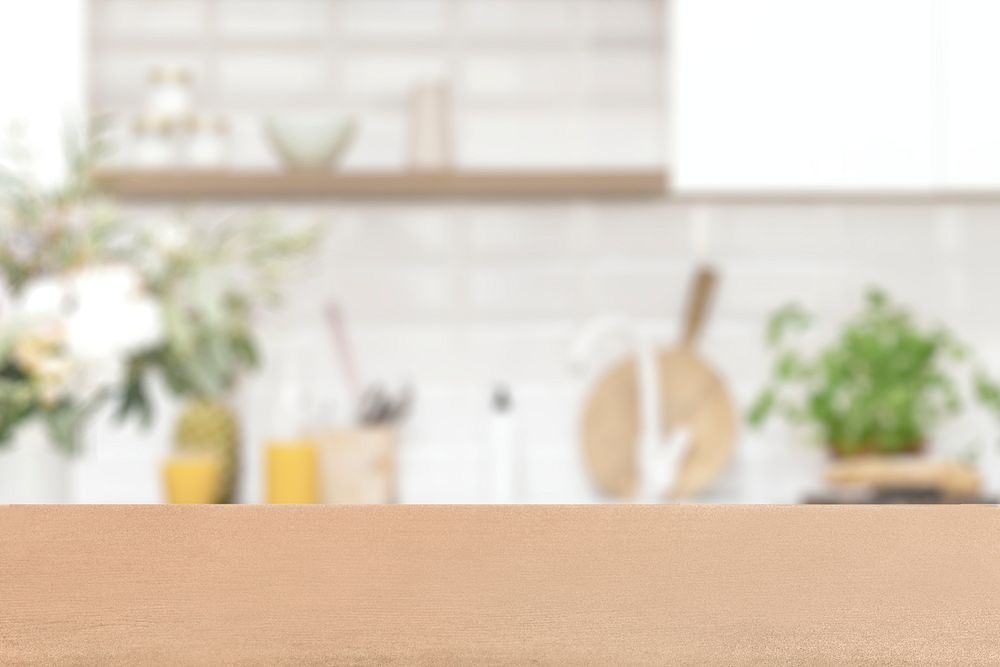 Kitchen product backdrop mockup psd, interior background image