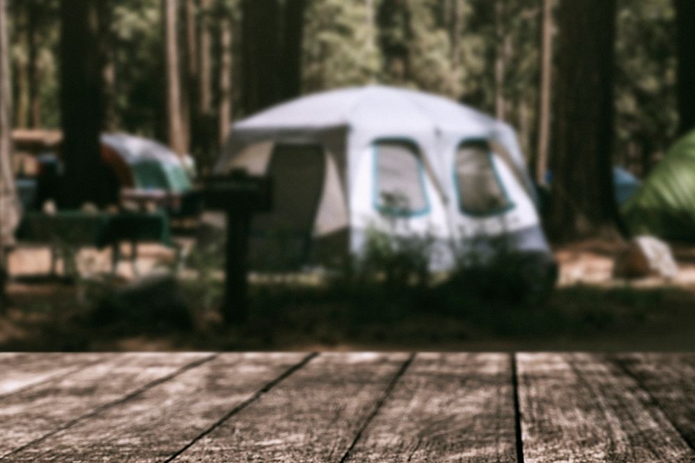 Travel product backdrop mockup psd, camping tent