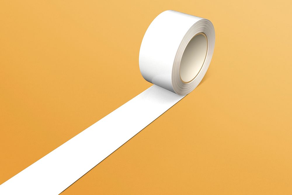 White blank duct tape for packaging and parcels 