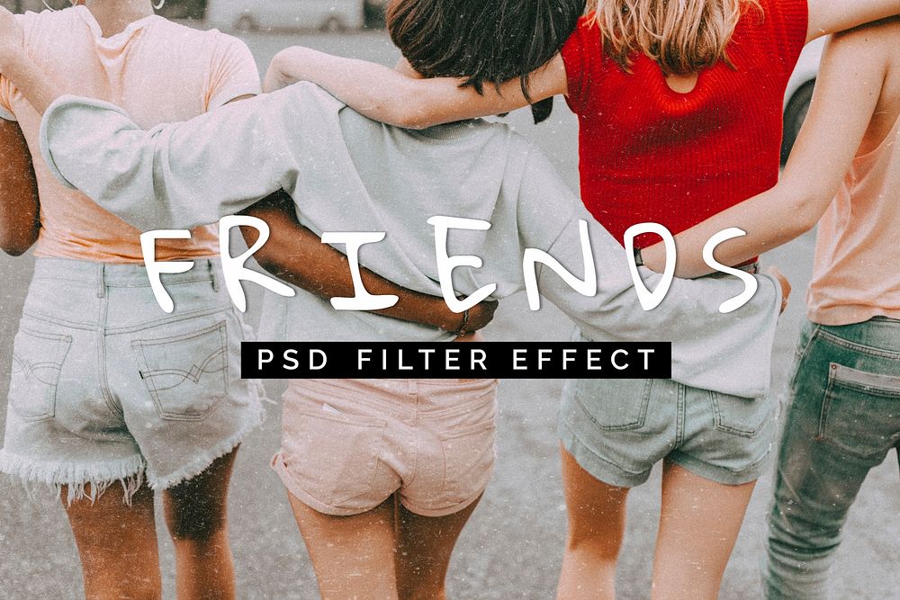 Aesthetic photoshop preset filter effect PSD, friends & lifestyle influencer easy add on