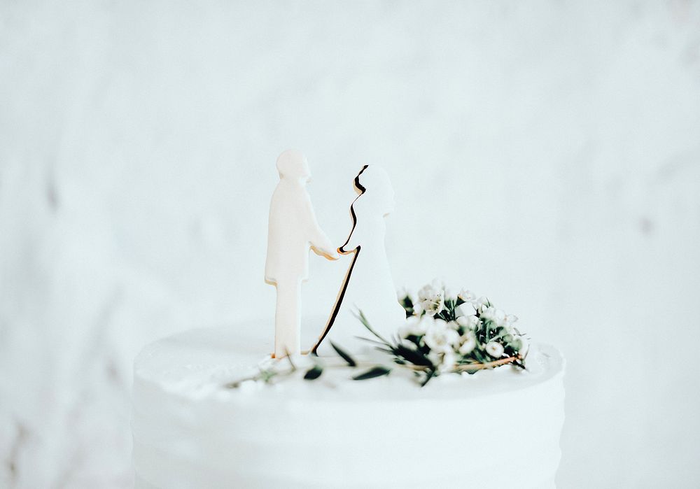 Delicious buttercream wedding cake, dessert photography