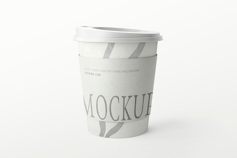Hot tea cup mockup, aesthetic customizable design psd