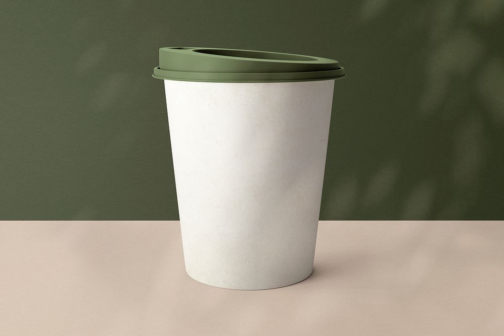 Blank paper cups for coffee shop takeaway