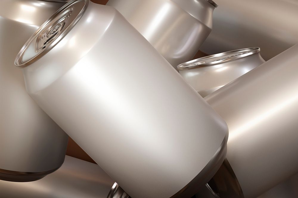 Beverage can pile, blank aluminum packaging