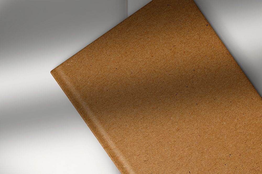 Blank brown hard book cover, design space
