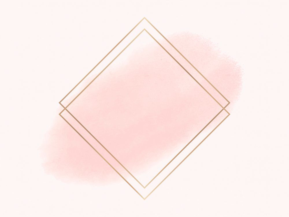 Gold rhombus frame on a pastel | Premium Photo - rawpixel