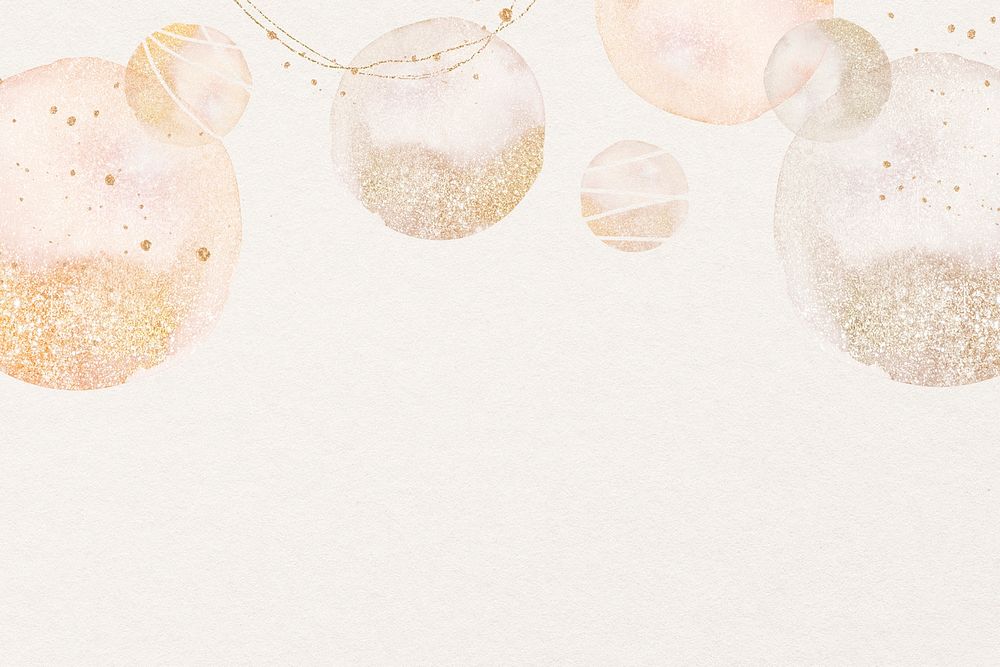 Aesthetic shimmery background, holiday design in peach watercolor & glitter psd