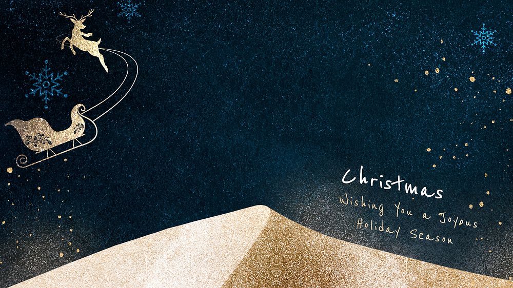 Christmas desktop wallpaper template, festive holiday design psd
