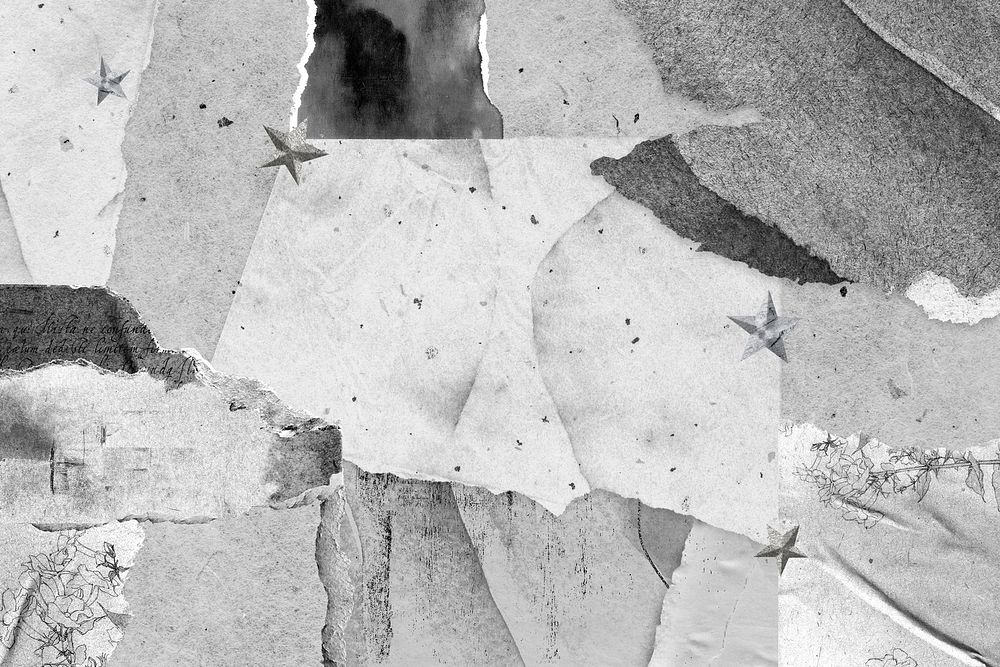 Vintage paper texture background, aesthetic black and white psd