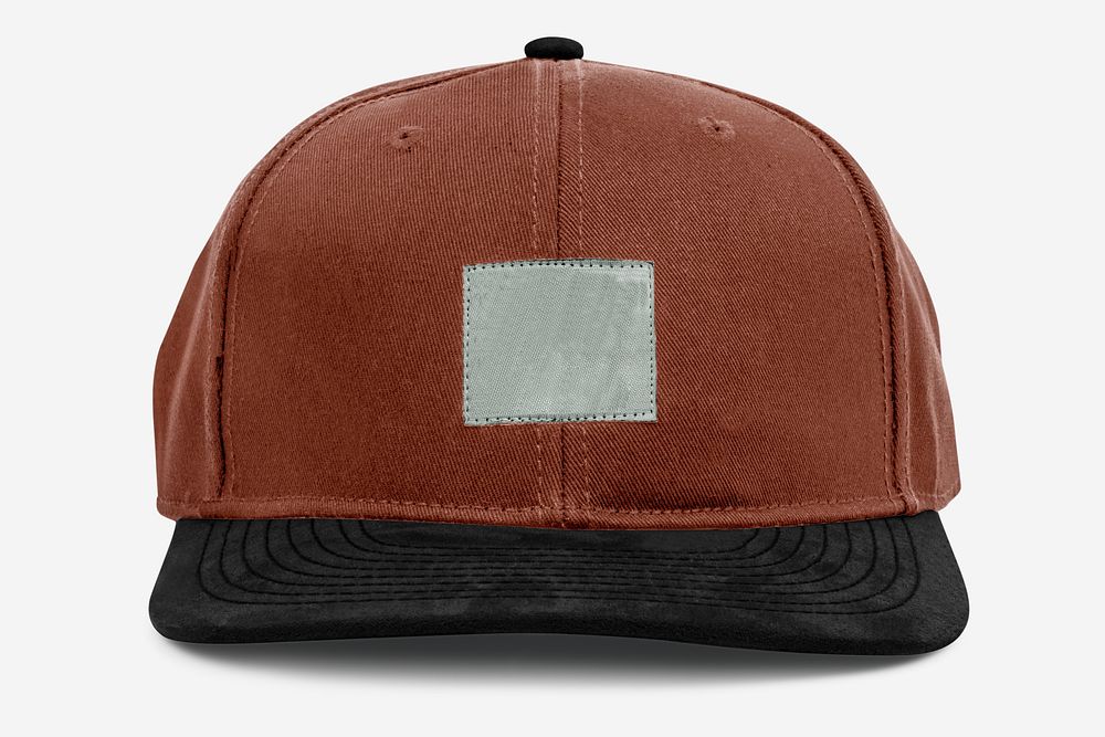 Baseball cap, streetwear fashion in brown realistic design