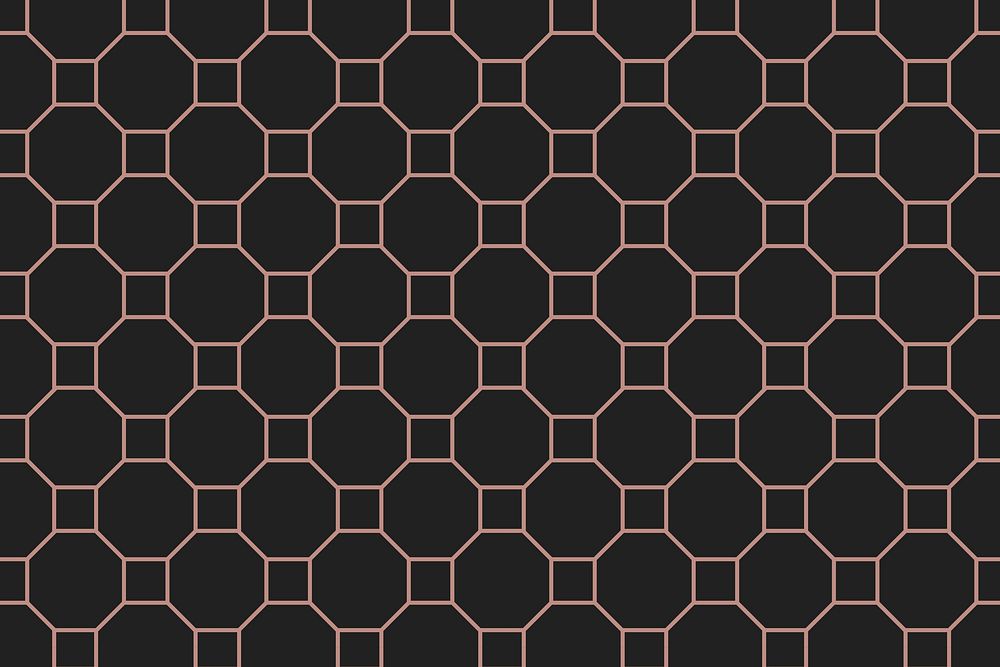 Geometric pattern background, black hexagon