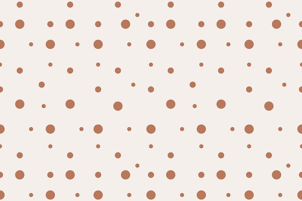 Aesthetic pattern background, beige polka dot