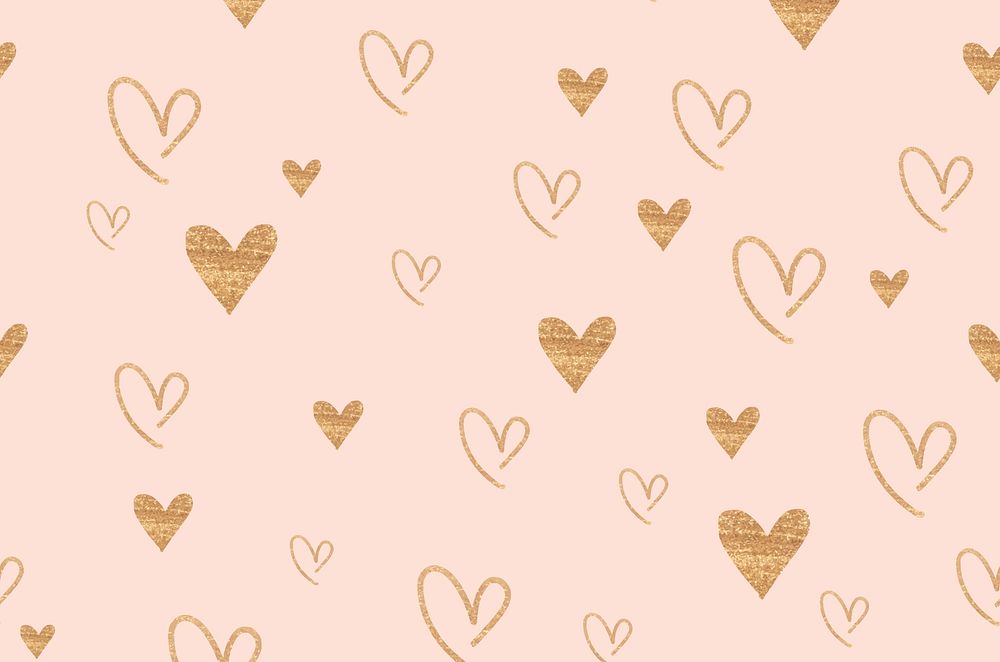 Valentine's pattern background, pink glitter heart psd