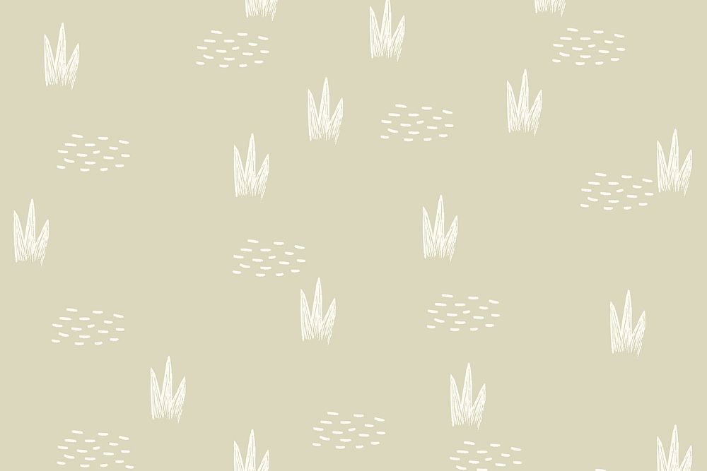 Green aesthetic background, cute botanical pattern