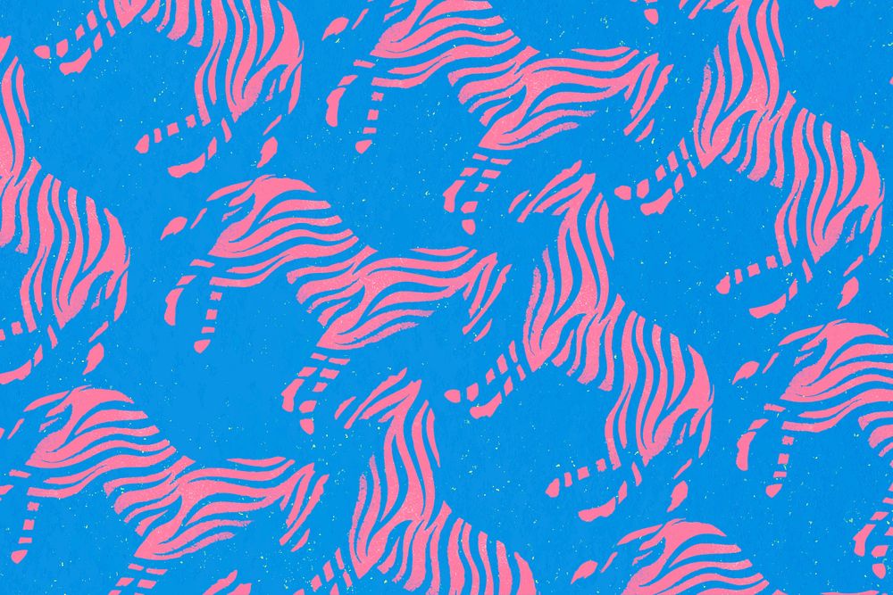 Zebra pattern background, pink kidcore animal design vector