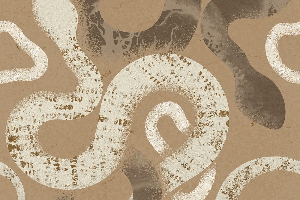 Earthy snake pattern background, brown aesthetic