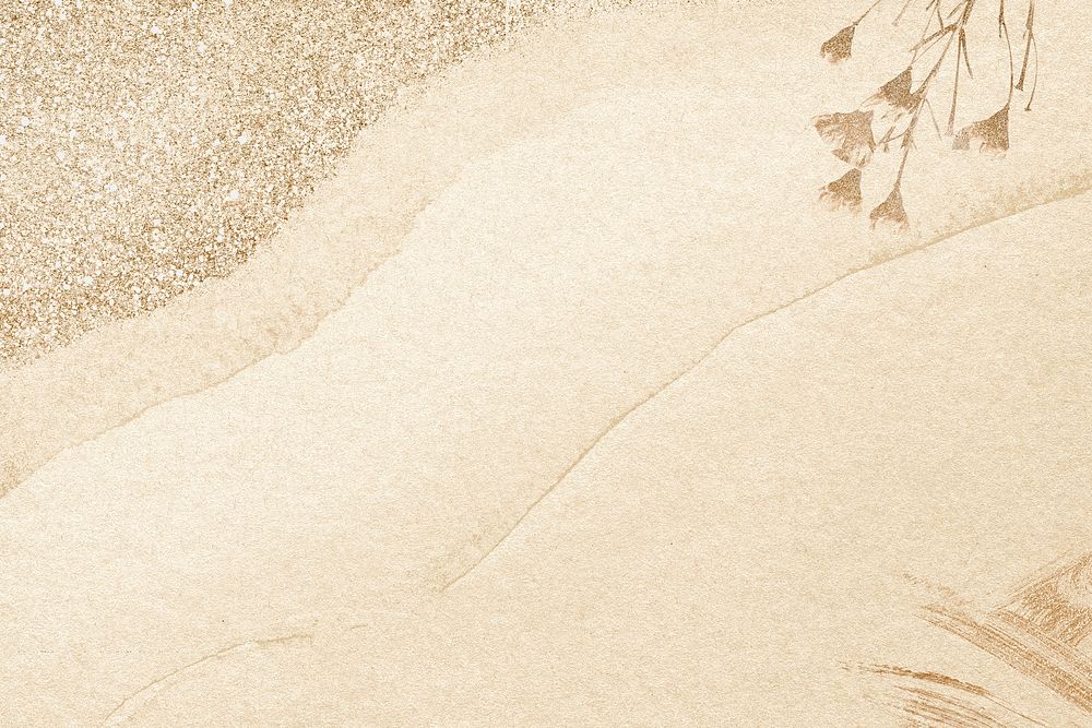 Sand background, dried flower design 