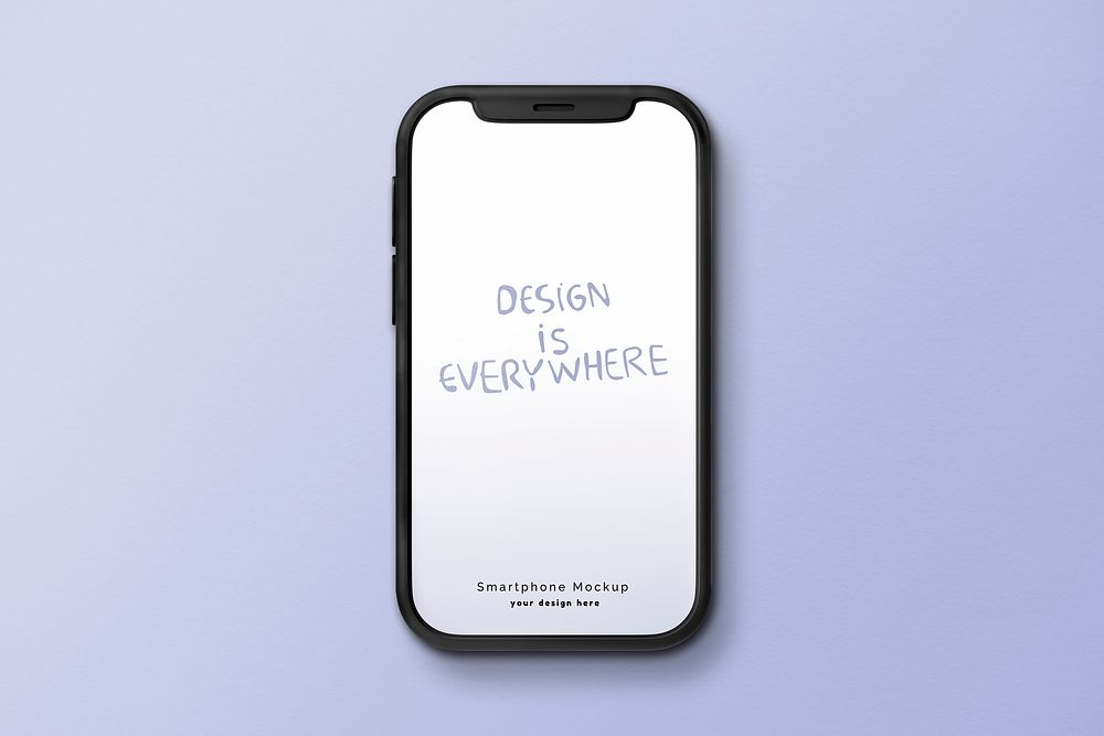 Phone screen mockup, 3D rendering design psd