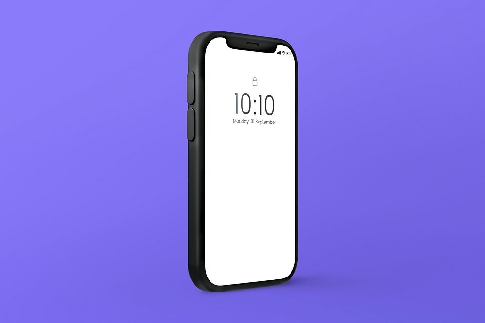 Phone screen mockup, 3D rendering design psd