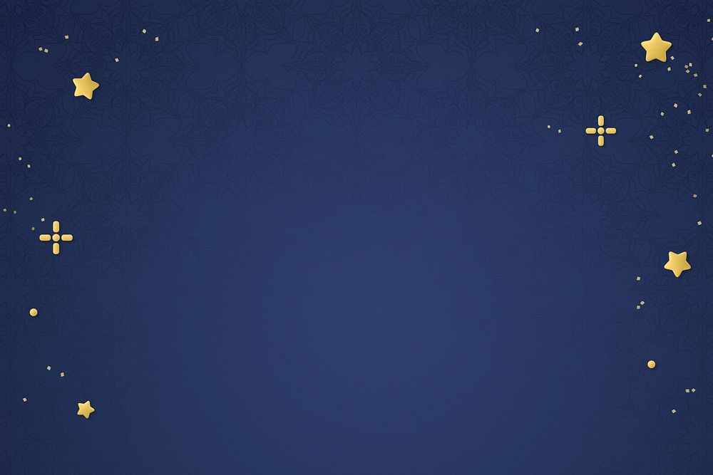 Blue 3D desktop background, starry sky design psd