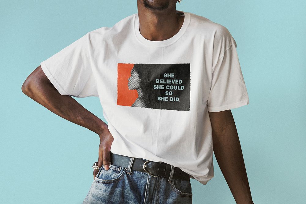 T-shirt mockup, black history month campaign psd