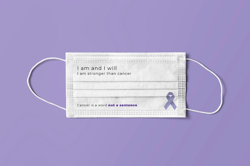 World Cancer Day face mask, campaign product